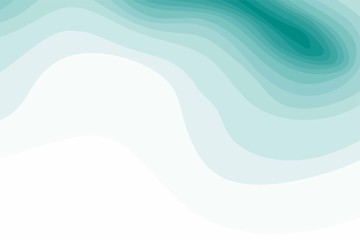 Abstract green and white topographic contours lines of mountains. Topography map art curve line drawing background with copy space. Paper layer vector illustration.