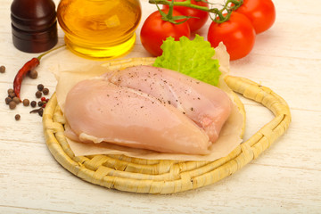 Raw chicken breast