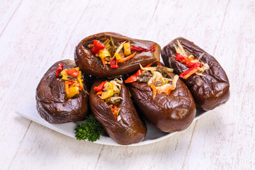 Pickled stuffed eggplant