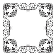 Vector baroque ornament in victorian style