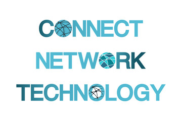 Template logo for global network, technology and connect