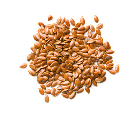 Healthy brown linseeds.
