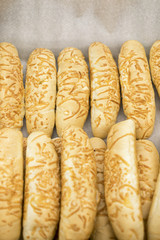 Fresh cheese rolls. close-up