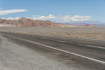 in Road in Tropic of Capricorn, Atacama Desert, Chile - South America
