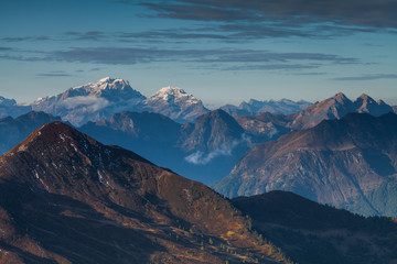 Obraz na płótnie Canvas Typical beautiful landscape in Dolomites
