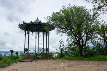 Chinese gazebo on mountain Mashuk