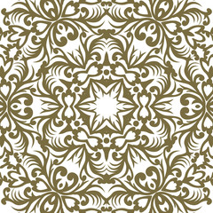 Vector baroque ornament in Victorian style. Ornate element for design. Toolkit for designer. Golden ornamental pattern for wedding invitations and greeting cards. Traditional floral decor.
