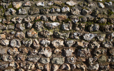 The old wall of stones. Natural background