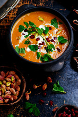 moroccan roasted pumpkin  soup vegan