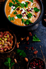 moroccan roasted pumpkin  soup vegan