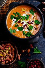moroccan roasted pumpkin  soup vegan