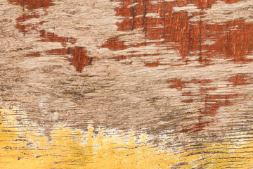 Obraz premium Background old vintage painted red and yellow plywood