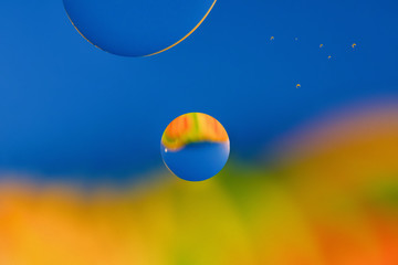 Water drops abstract vivid colors background