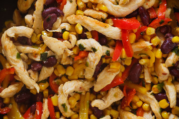 vegetables for tacos or burrito making on rustic background