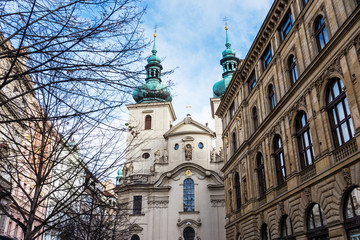 Fototapeta na wymiar St. Havel Church, Baroque architecture, Prague, Czech Republic