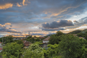 Sunset time at Gavrailovo village