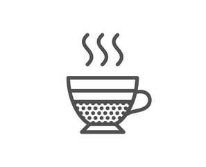 Cafe creme icon. Hot drink sign. Beverage symbol. Quality design element. Editable stroke. Vector