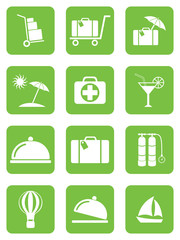 Set of icons for travel services