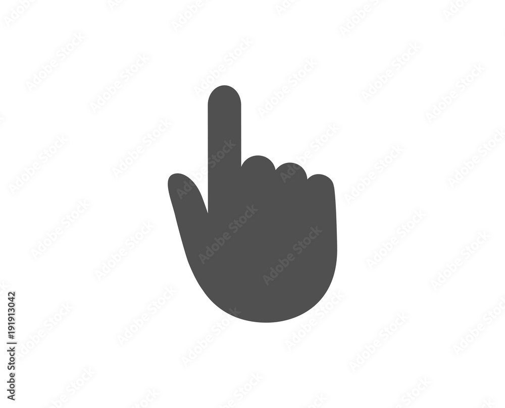 Poster hand click simple icon. finger touch sign. cursor pointer symbol. quality design elements. classic s