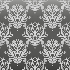Vector  floral damask pattern. Rich ornament, old Damascus style. Royal victorian seamless pattern for wallpapers, textile, wrapping, wedding invitation. EPS10