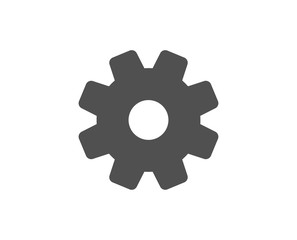 Cogwheel simple icon. Service sign. Transmission Rotation Mechanism symbol. Quality design elements. Classic style. Vector