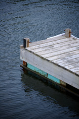 EMPTY FISHING DOCK IN CHARLOTTETOWN, PRINCE EDWARD ISLAND, CANADA