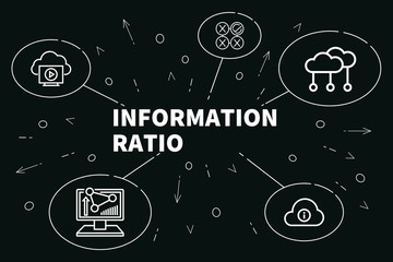 Conceptual business illustration with the words information ratio