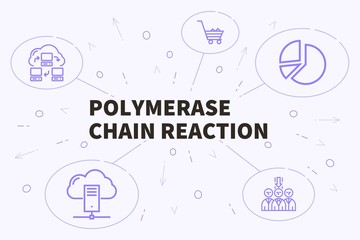 Fototapeta na wymiar Conceptual business illustration with the words polymerase chain reaction