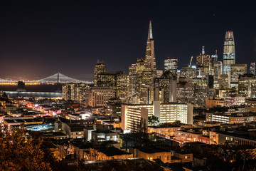 Night cityscape of San Francisco