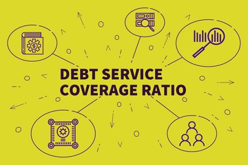 Fototapeta na wymiar Conceptual business illustration with the words debt service coverage ratio