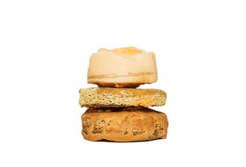 A set of three pieces of handmade soap