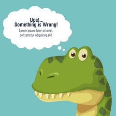 Error 404 dinosaur theme icon vector illustration graphic design