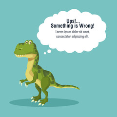 Error 404 dinosaur theme icon vector illustration graphic design
