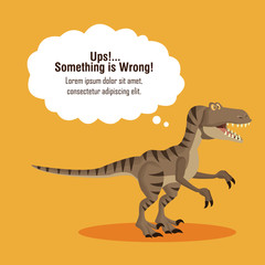 Error 404 dinosaur theme icon vector illustration graphic design