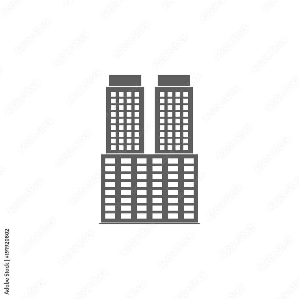 Poster 3d building icon. element of buildings for mobile concept and web apps. icon for website design and 