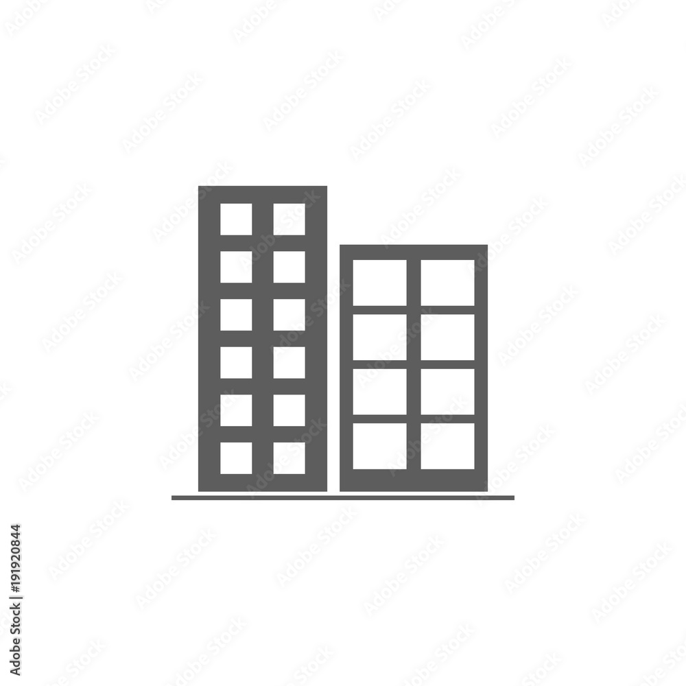 Poster apartment building icon. element of buildings for mobile concept and web apps. icon for website desi