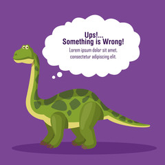 Error 404 dinosaur theme icon vector illustration graphic design
