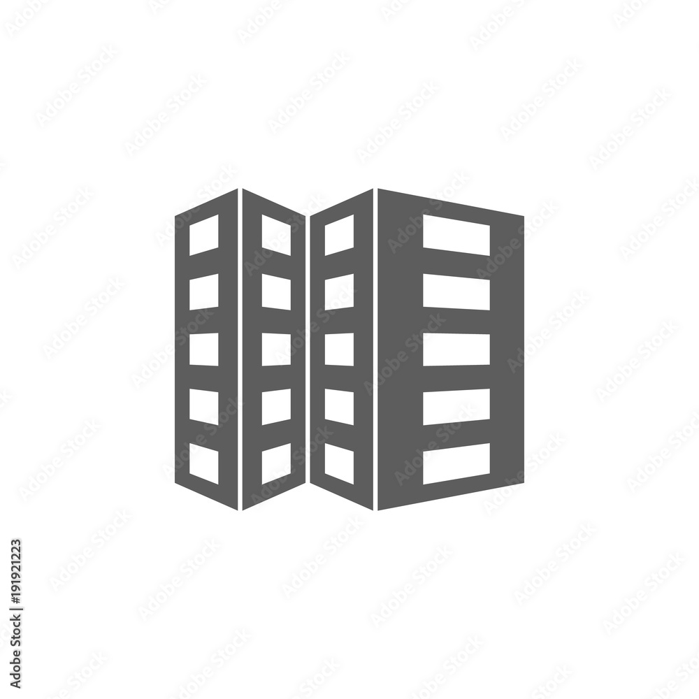 Aufkleber 3d building apartments icon. element of buildings for mobile concept and web apps. icon for website 