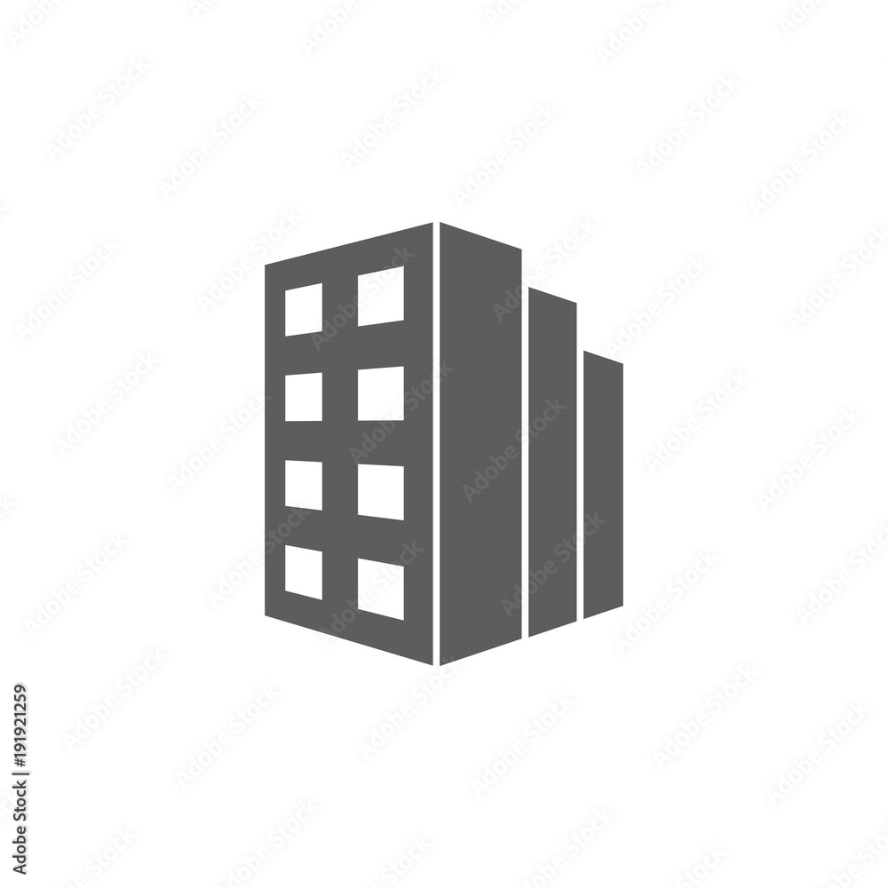 Poster 3d building apartments icon. element of buildings for mobile concept and web apps. icon for website 