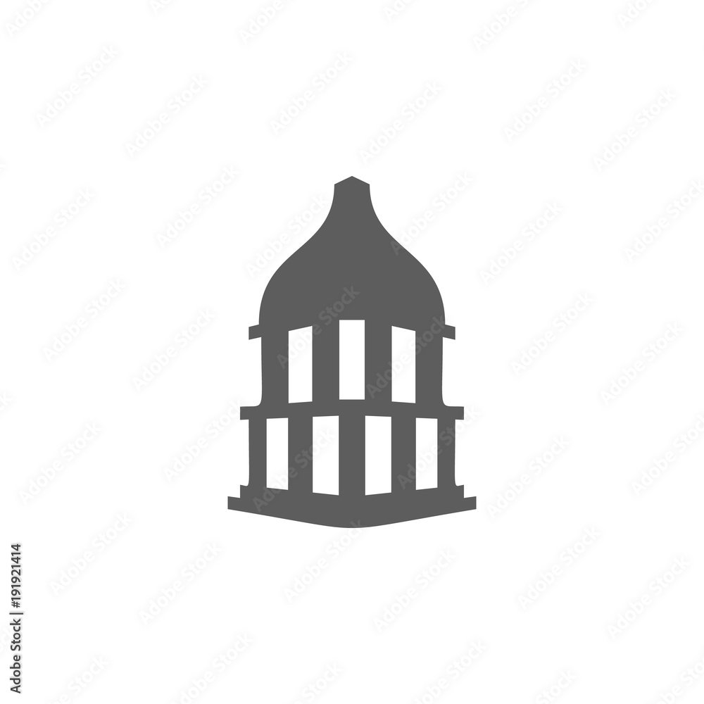 Poster 3d courthouse icon. element of buildings for mobile concept and web apps. icon for website design an