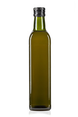 bottle of olive oil isolated