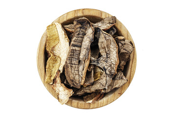 Dried mushrooms isolated