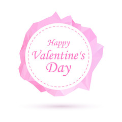 Valentine Day label. Vector illustration
