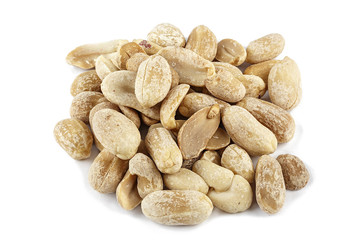 salted peanuts isolated