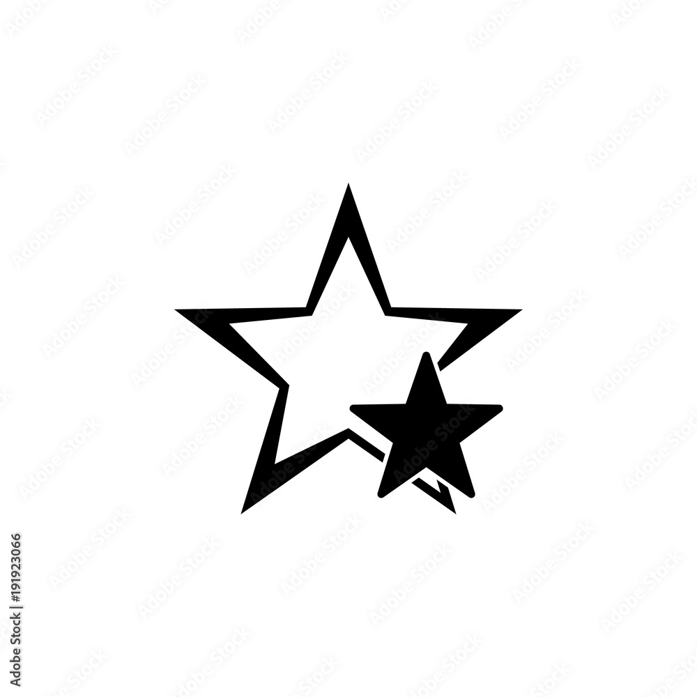 Aufkleber logo star icon. element of stars for mobile concept and web apps. icon for website design and develo