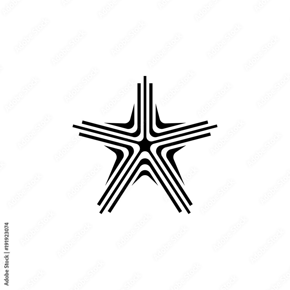 Poster logo star icon. element of stars for mobile concept and web apps. icon for website design and develo