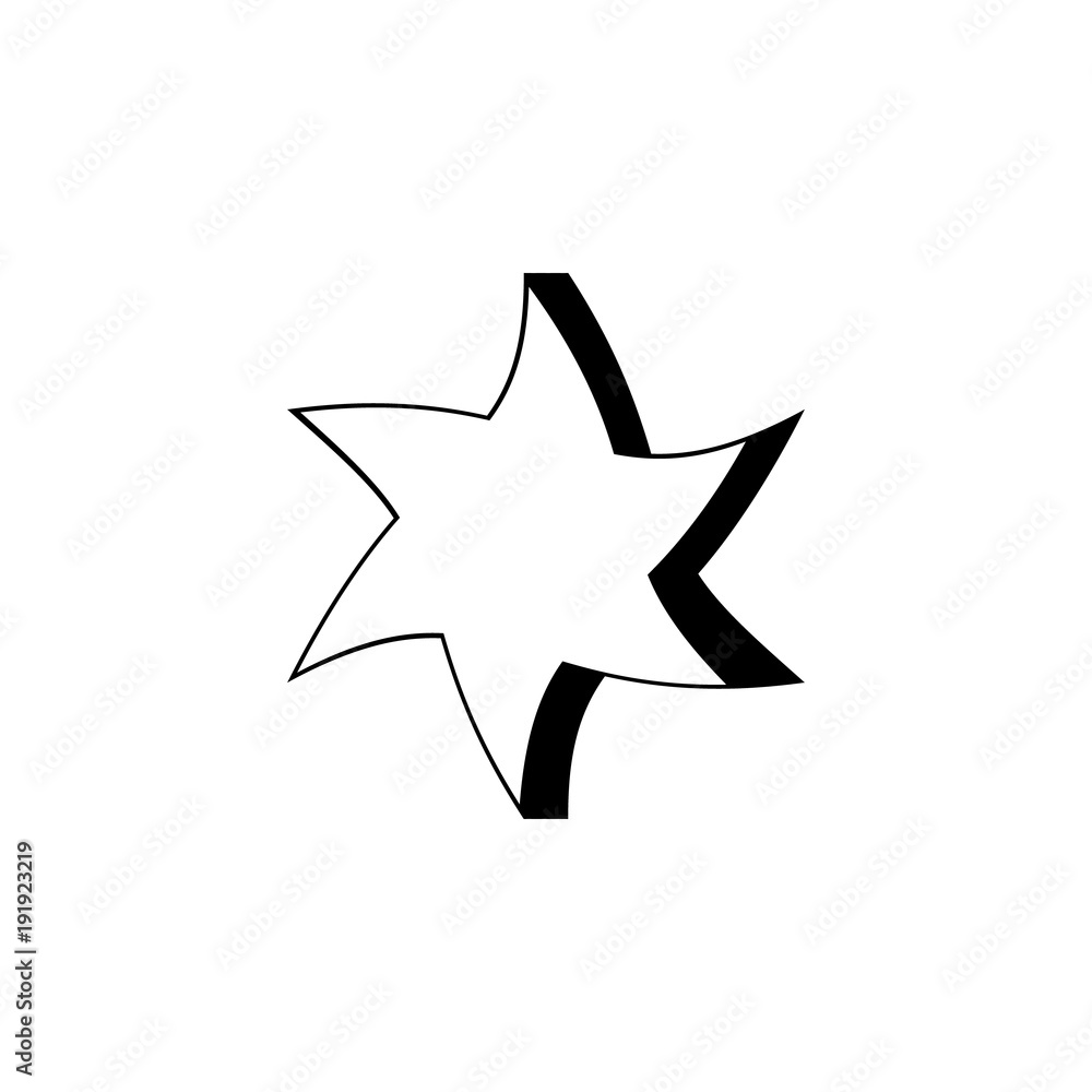 Poster logo star icon. element of stars for mobile concept and web apps. icon for website design and develo