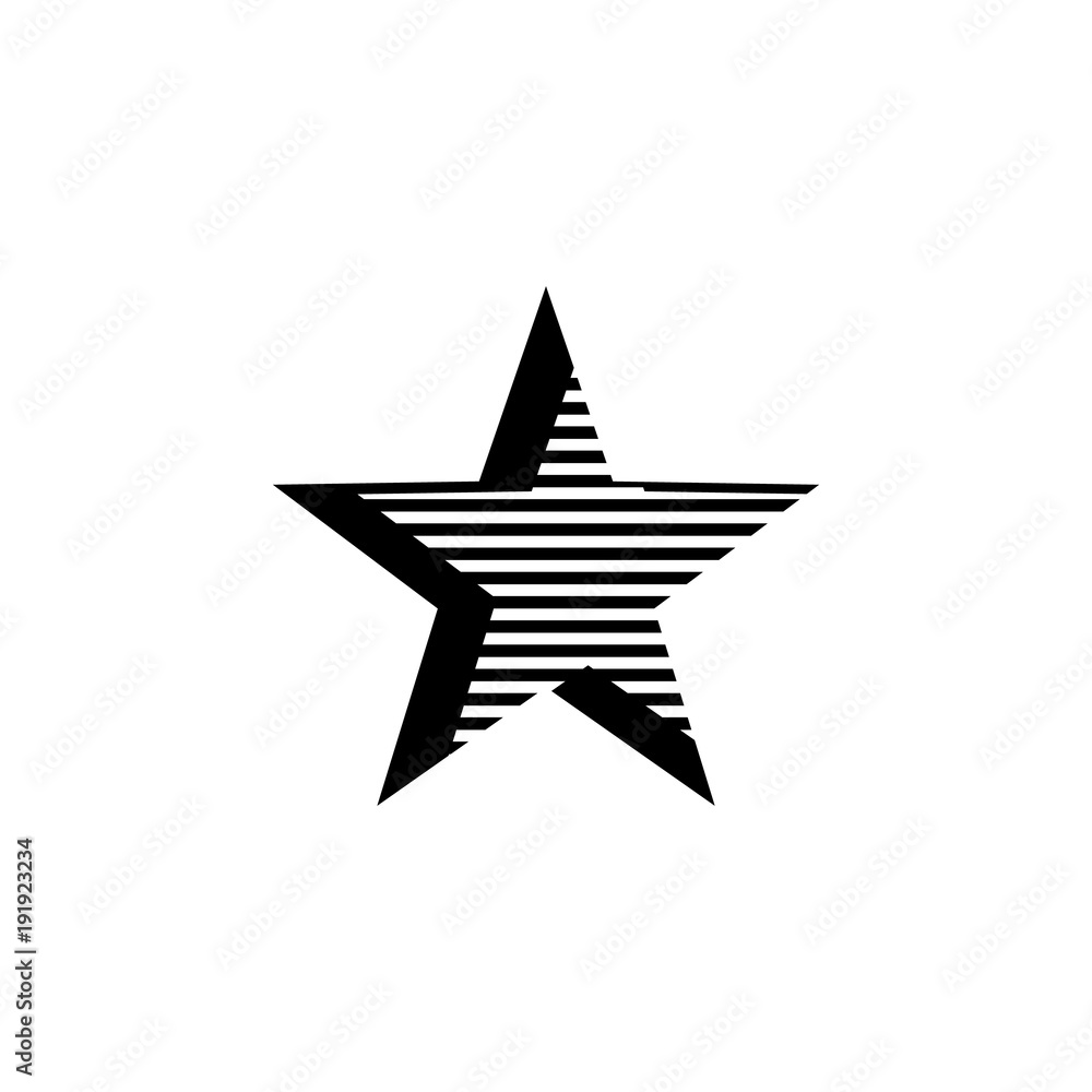Poster logo star icon. element of stars for mobile concept and web apps. icon for website design and develo