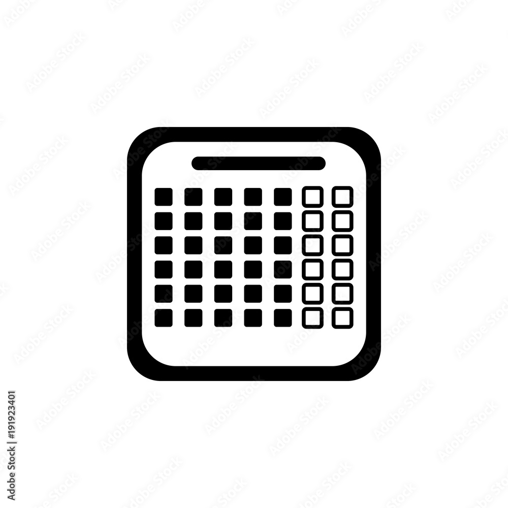 Poster the calendar icon. element of calendar for mobile concept and web apps. icon for website design and 