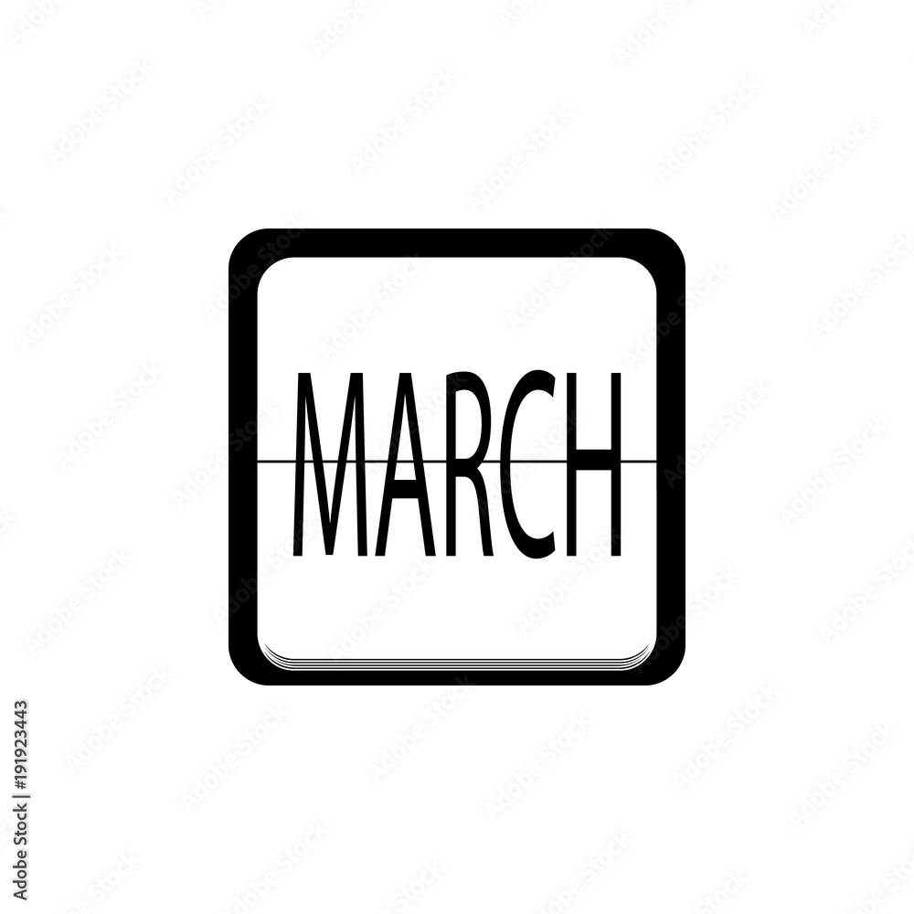 Poster the calendar icon. element of calendar for mobile concept and web apps. icon for website design and 